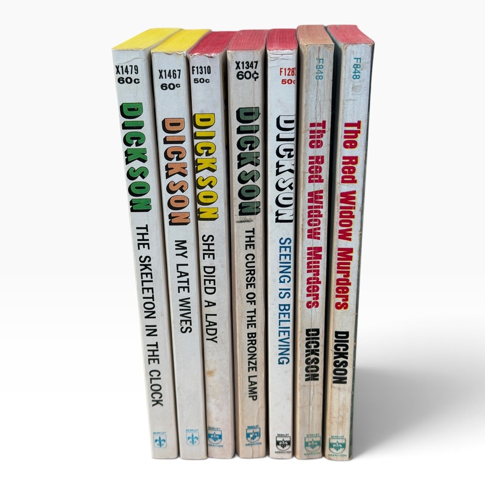7 Carter Dickson Sir Henry Merrivale Mystery Books Berkley Medallion 1960s Lot